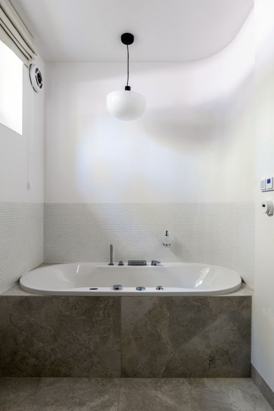 Modern Bathtub with Fixtures